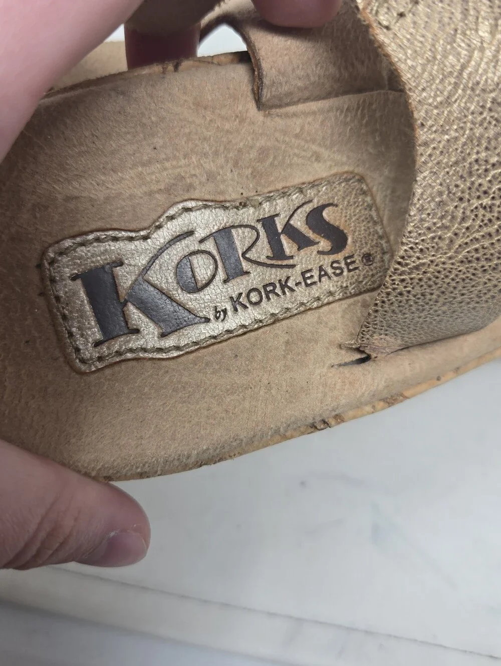 KORKS Cork Slip on Open Toe Platform Wedge Heel Sandals Women's Size 9M